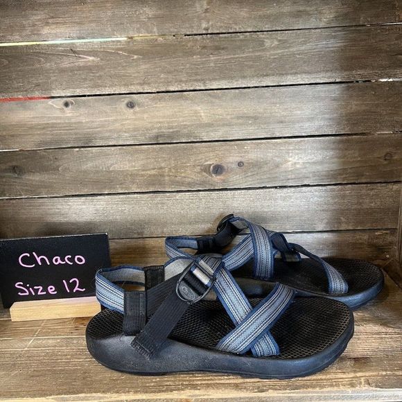 Mens Chaco Classic Outdoor Blue Walking Hiking Comfort Sandals Size 12 M‎ GUC